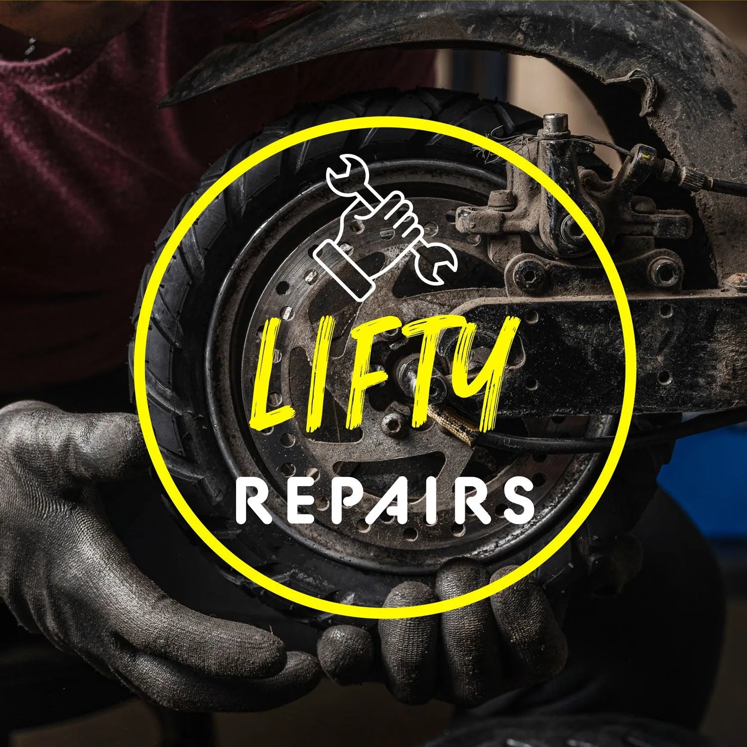 Lifty Labs solid tyre upgrade for an electric scooter
