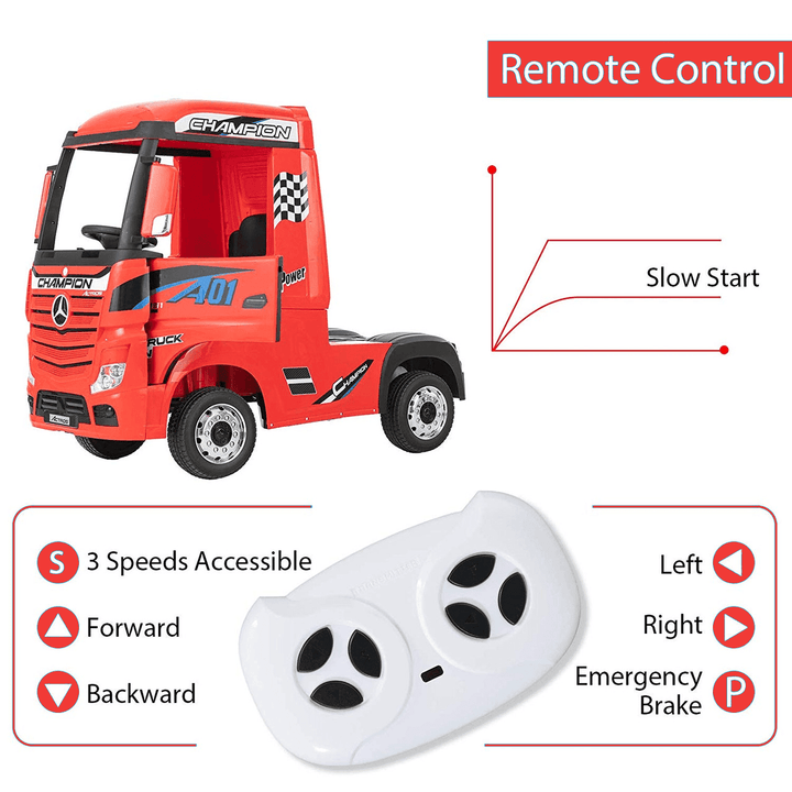 Lorry Injusa Mercedes Benz Actros Red Radio control 12 V 2022 - Lifty Electrics
