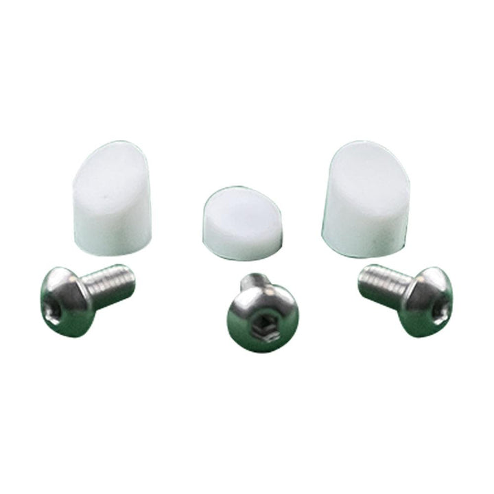 White Mudguard Caps And 3 Stainless Steel Screws Xiaomi M365 & Pro - Lifty Electrics